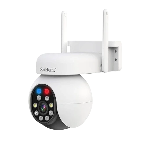 دوربین مداربسته سری هوم (SriHome) مدل SH052B بارزولوشن5 مگاپیکسل،آلارم هوشمند صوتی به همراه نور LED آبی و قرمز
