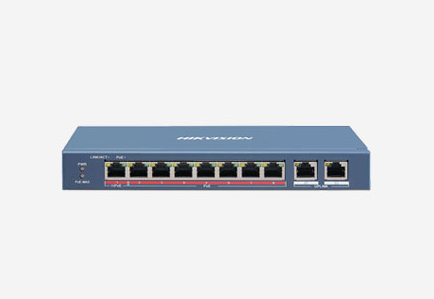 سوئیچ PoE غیرمدیریتی 8 پورت Fast Ethernet هایک ویژن مدل DS-3E0310HP-E